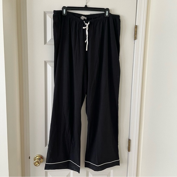 J. Crew Dreamy Cotton-Blend Pajama Top and Pant Set, Size XXL, Black White, NWT - Picture 4 of 12